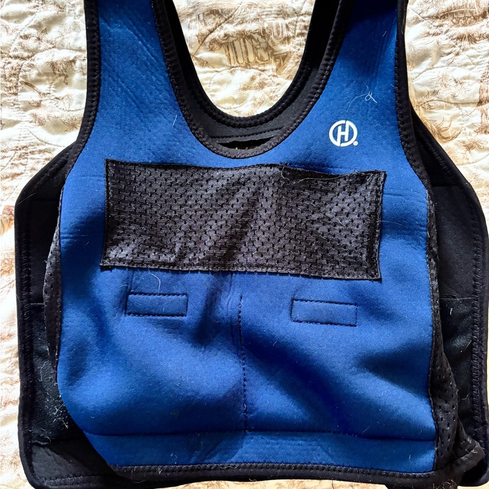 Blue and Black Weighted Vest